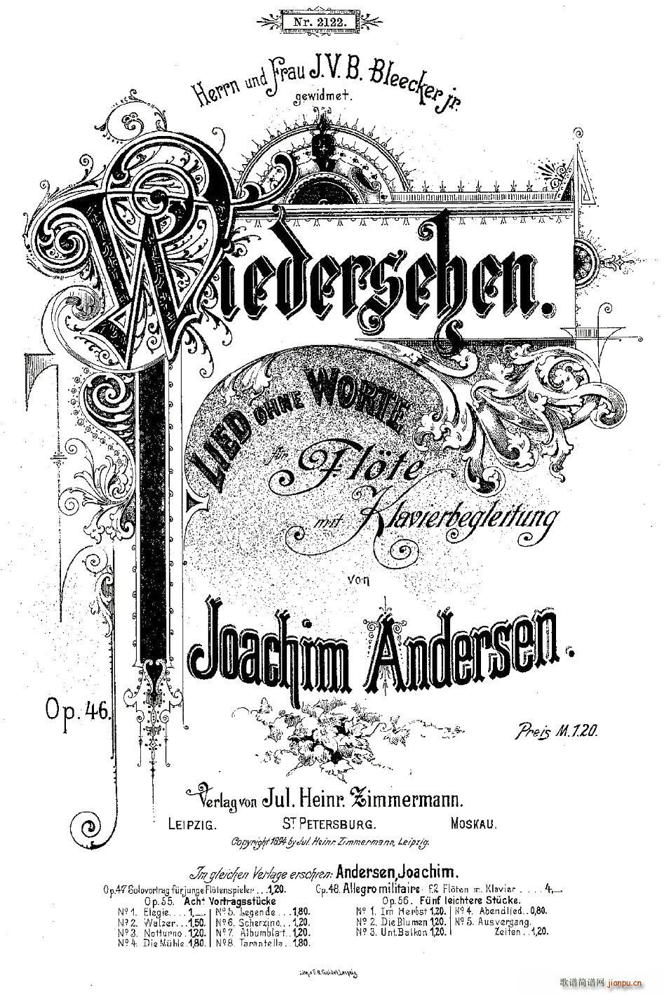 Wiedersehen.Op.46（长笛+钢琴伴奏）1