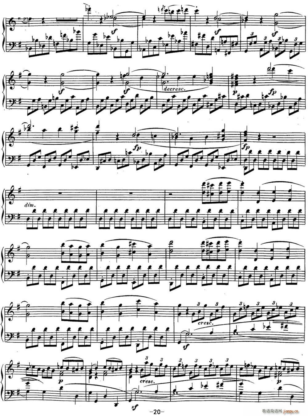 贝多芬钢琴奏鸣曲16 G大调 Op 31 No 1 G major20