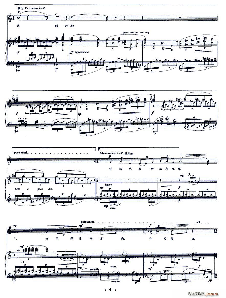 祖国啊，我亲爱的祖国（女/男高音+钢琴）4