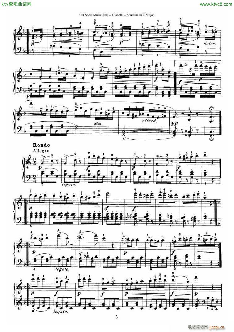 Diabelli Sonatinas Op 168 No 1 7 34P11