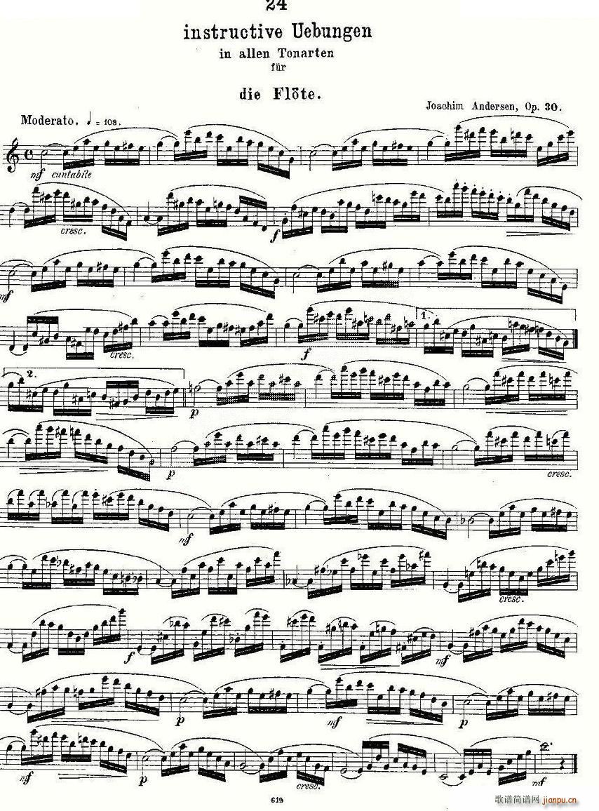 24 instructive Uebungen Op 30 1 12 笛萧谱2