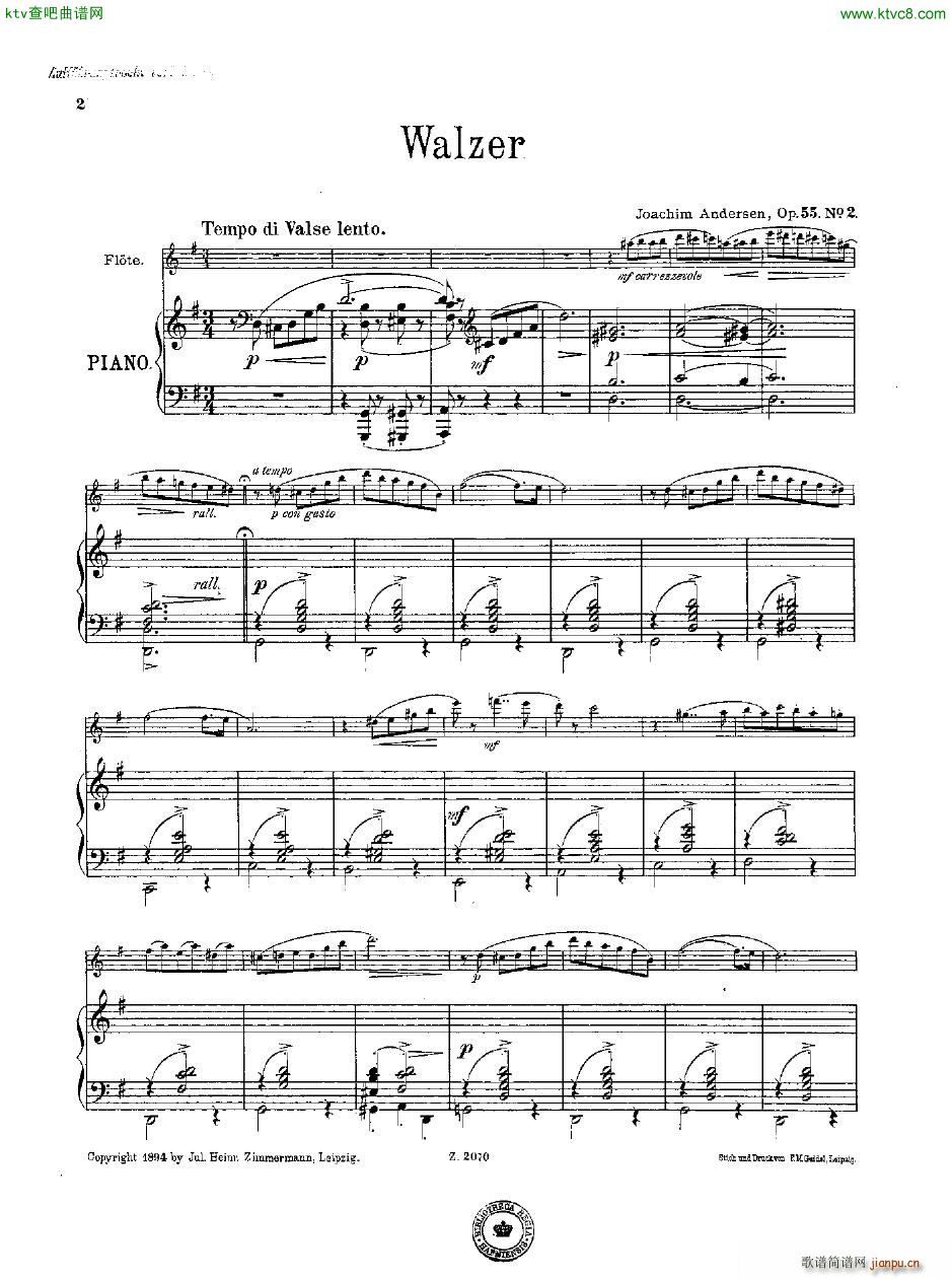 Andersen op 55 Acht Vortragsstücke fl pno6