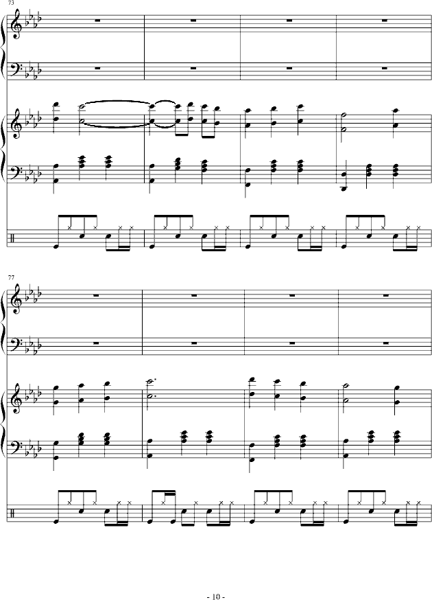 穿越古典的现代-钢琴谱(钢琴曲)-吴越10