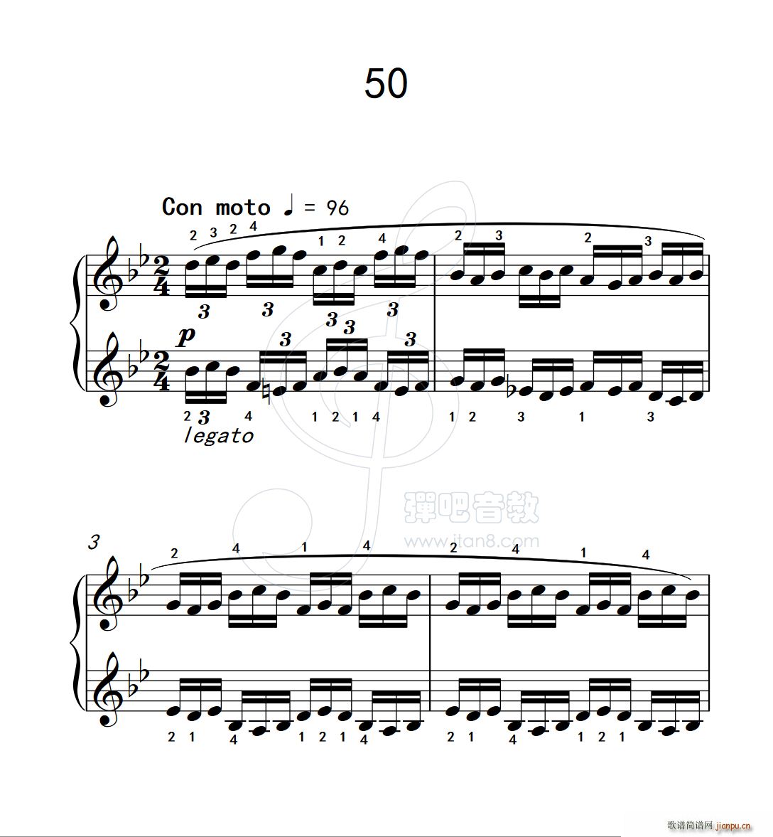 练习曲 50(克拉莫钢琴练习曲60首)1