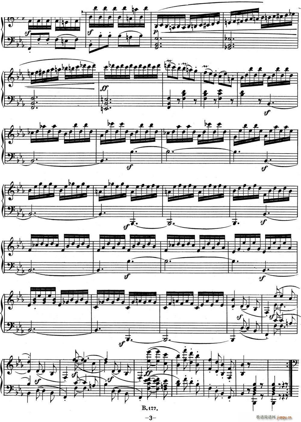 贝多芬钢琴奏鸣曲04 大调奏鸣曲 降E大调 Op 7 E-flat major3