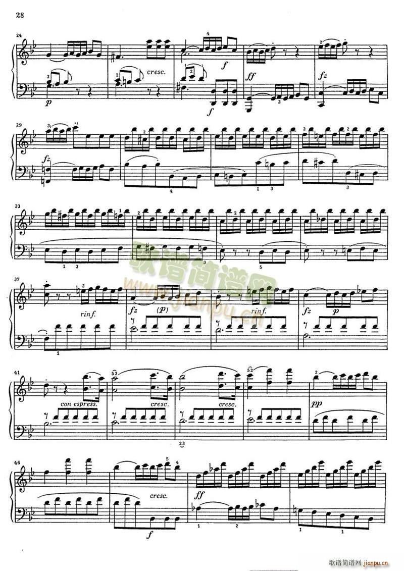 克莱门蒂g小调钢琴奏鸣曲 1 92