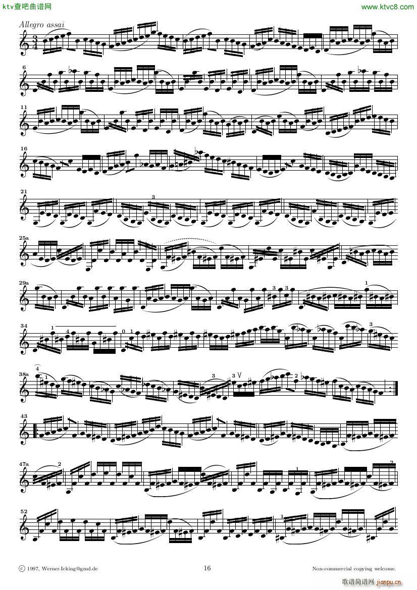 Bach JS BWV 1005 Sonata for Solo Violin in C16