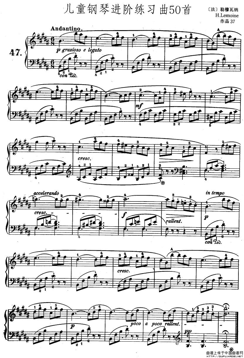 儿童钢琴进阶练习曲50首之471