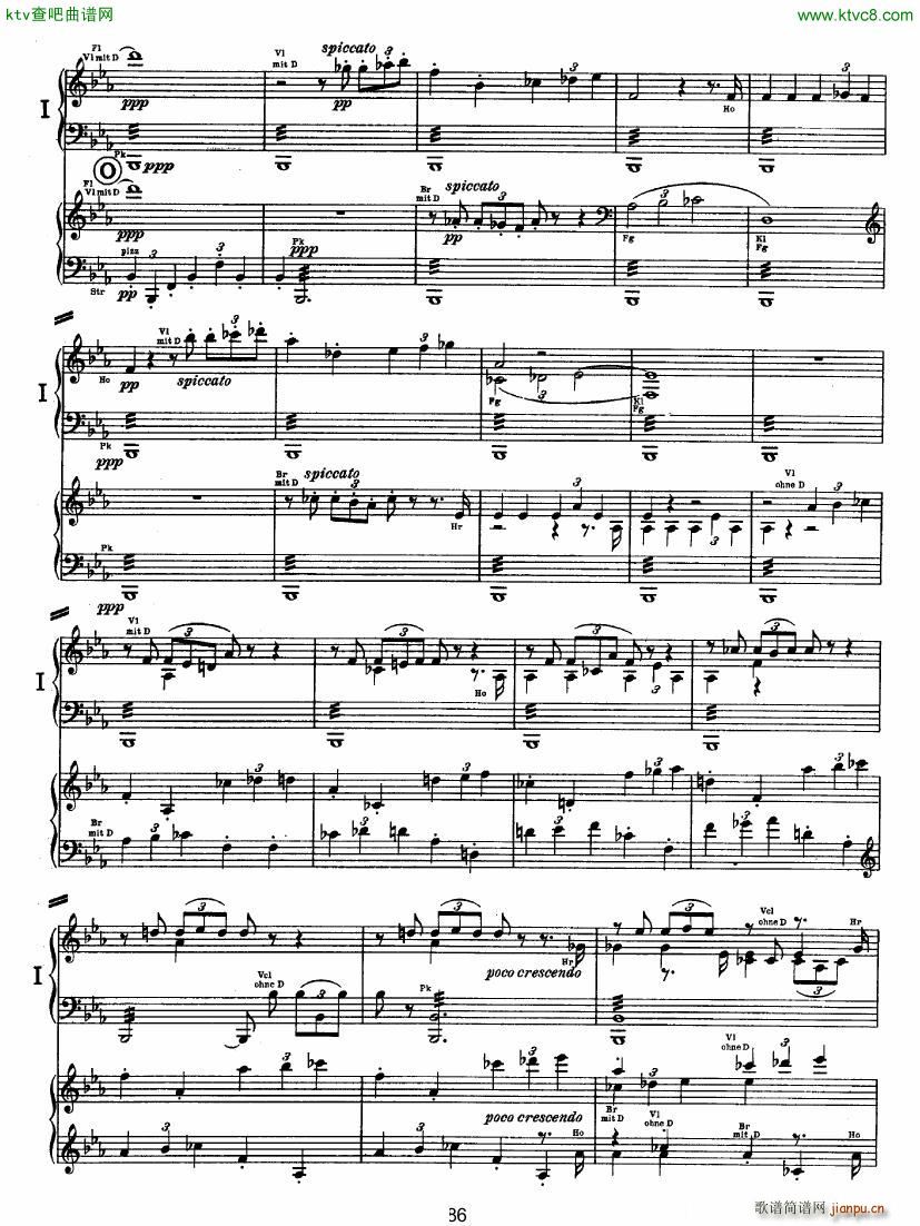 Bruckner Symphony No 4 4 hands arr 二33