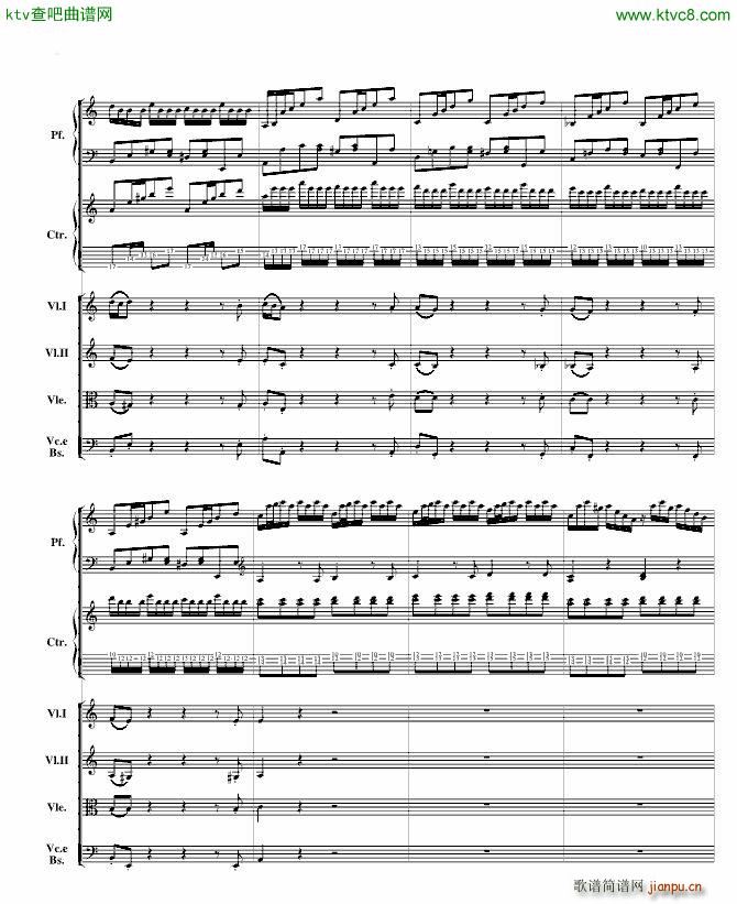 巴赫为四架钢琴写的钢琴协奏曲 钢琴吉他弦乐组_巴哈 Bach Johann Sebastian11