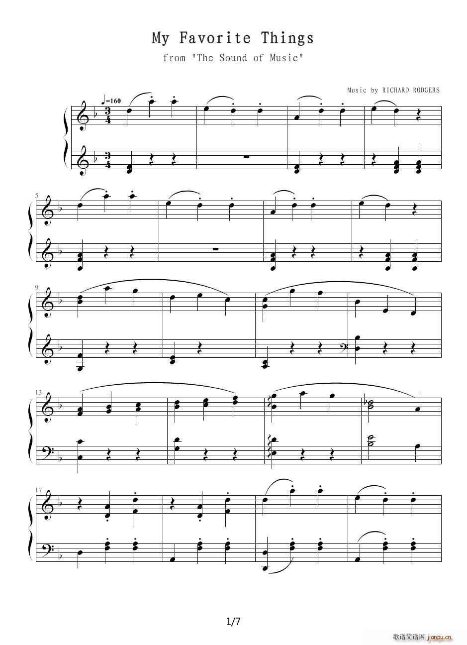 The Sound of Music 经典的钢琴曲 不下后悔1