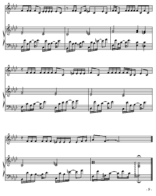 夜曲-弹唱版-巴特尔-钢琴谱(钢琴曲)-周杰伦9