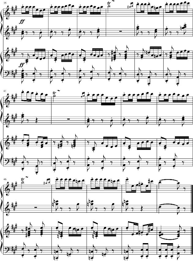 卡门序曲- 四手联弹-钢琴谱(钢琴曲)-比才-Bizet3