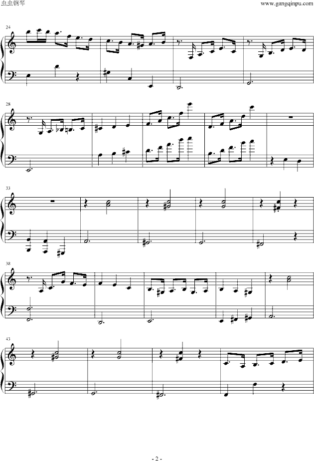 我的快乐-[命中注定我�勰�]插曲-钢琴谱(钢琴曲)-锦绣二重唱2