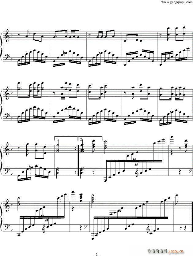 少林，少林 五线谱― （电影《少林寺》主题曲）_郁钧剑2