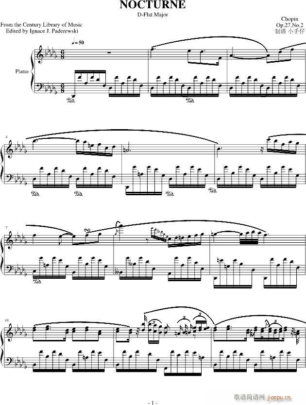 降D大调夜曲_肖邦-chopin1