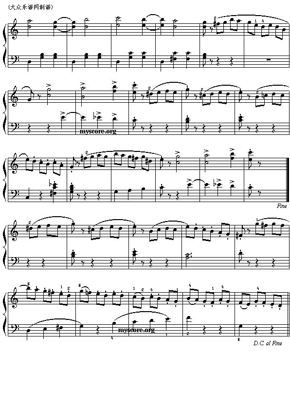 睡美人圆舞曲(儿童钢琴小曲)2
