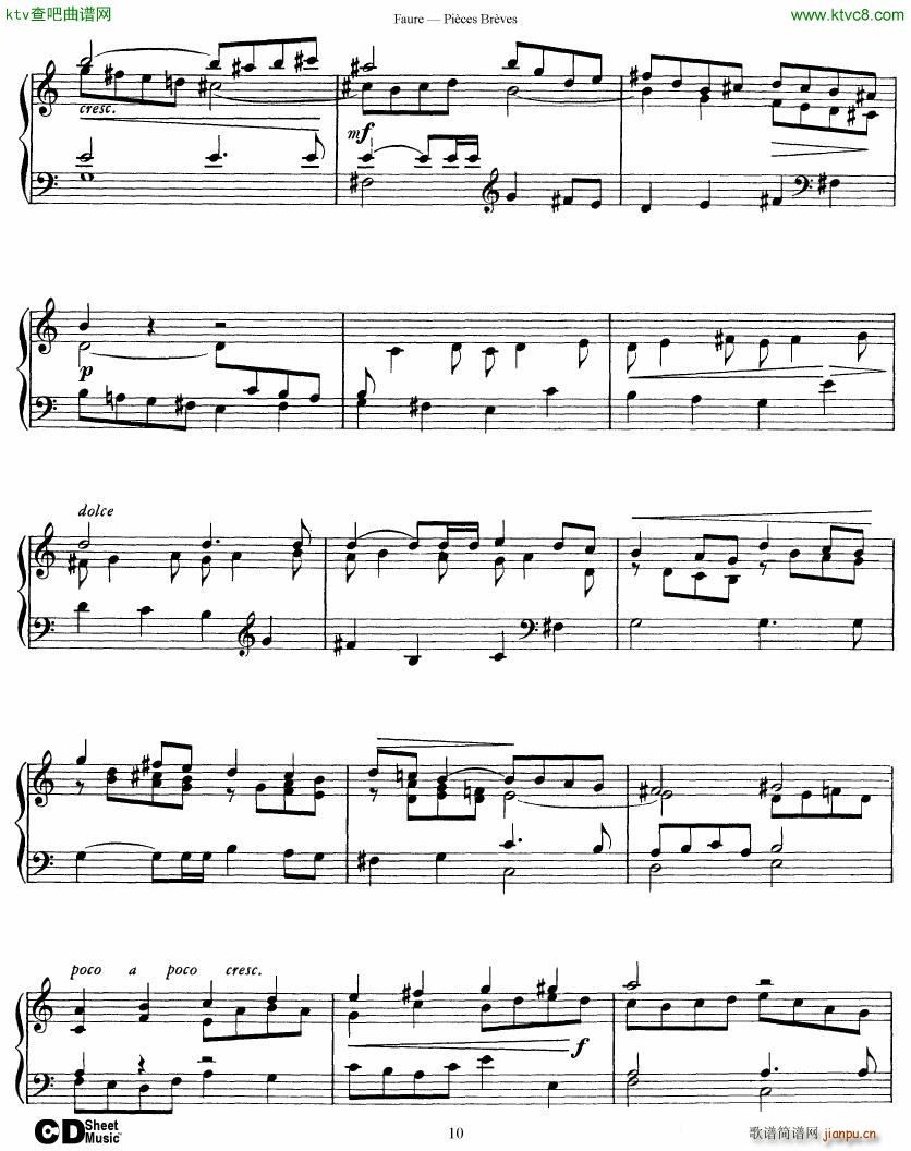 Faure 8 Pieces Breves Op 8410