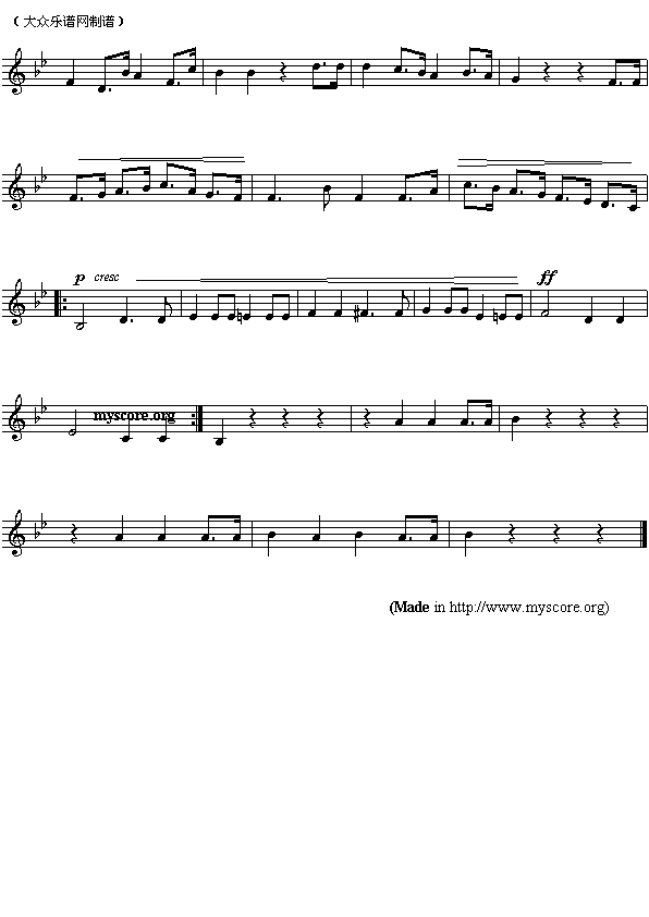乌拉圭国歌（Ameriacn Anthem sheet music:Uruguay）3