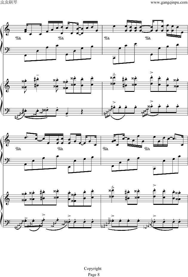 土耳其进行曲――卡农-钢琴谱(钢琴曲)-帕赫贝尔-Pachelbel8