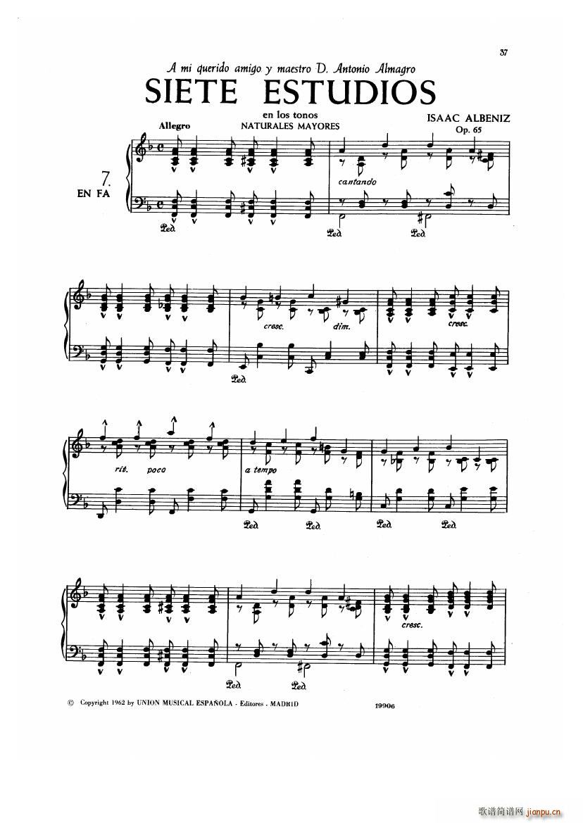 Albeniz op 65 Etudes no 1 737