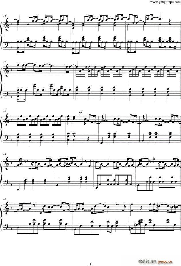 哪里都是你 五线谱― （电影《天台爱情》主题曲）_周杰伦3