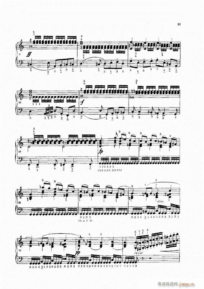 车尔尼手风琴练习曲集 Ⅳ61