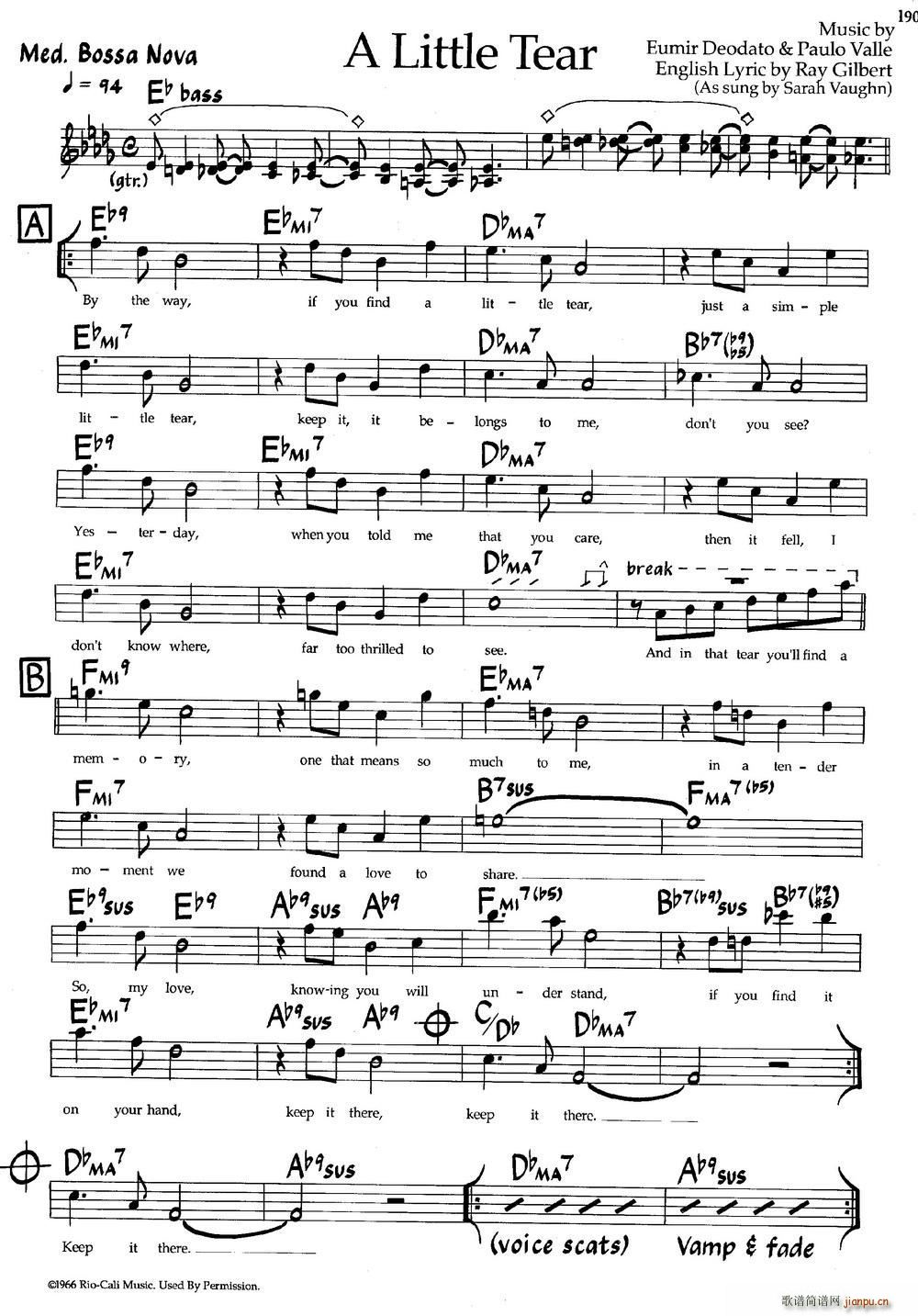 A Little Tear(爵士钢琴曲)1