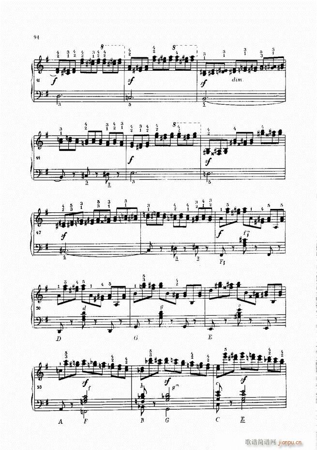 车尔尼手风琴练习曲集 Ⅳ74