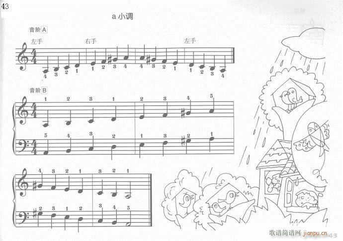 儿童钢琴入门教程  手指训练操41-603