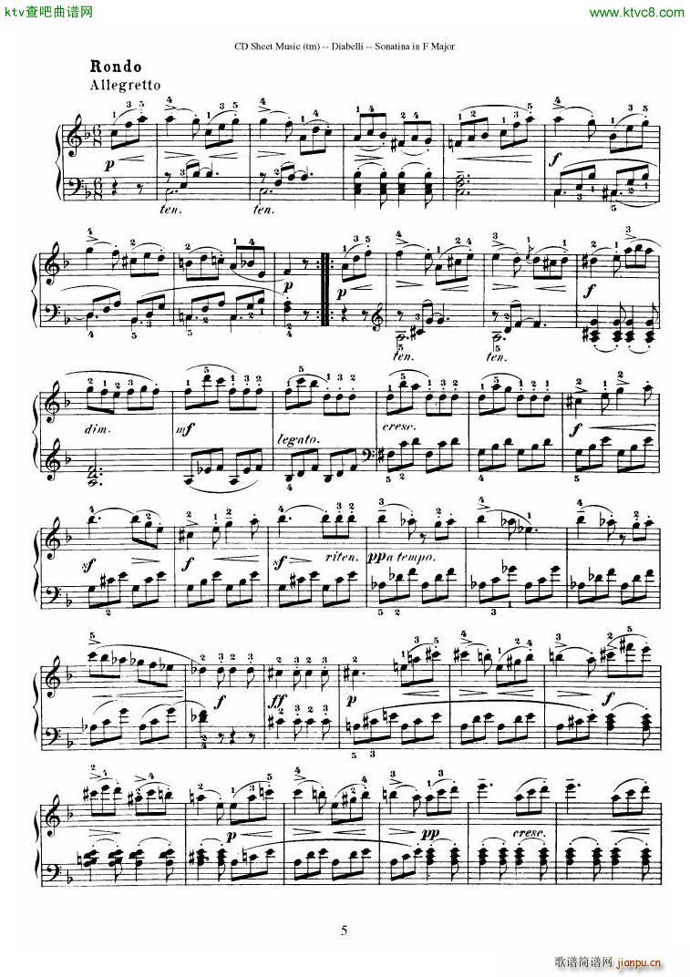 Diabelli Sonatinas Op 151 No 1 4 23P16