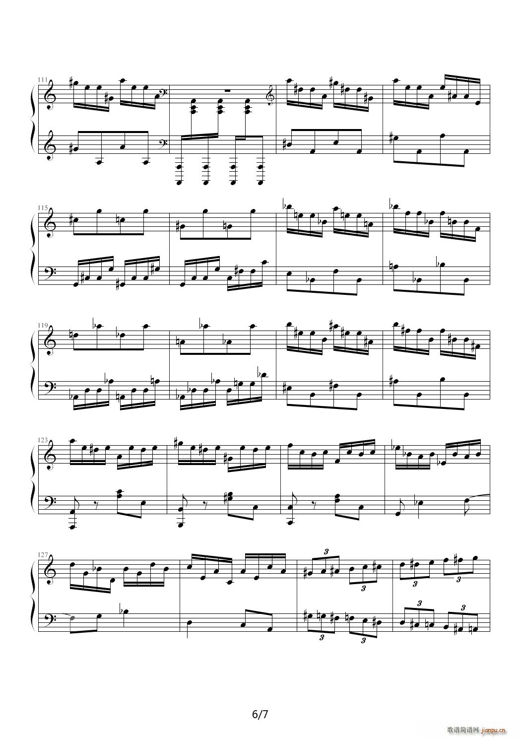 狼兔 练习曲 C调6