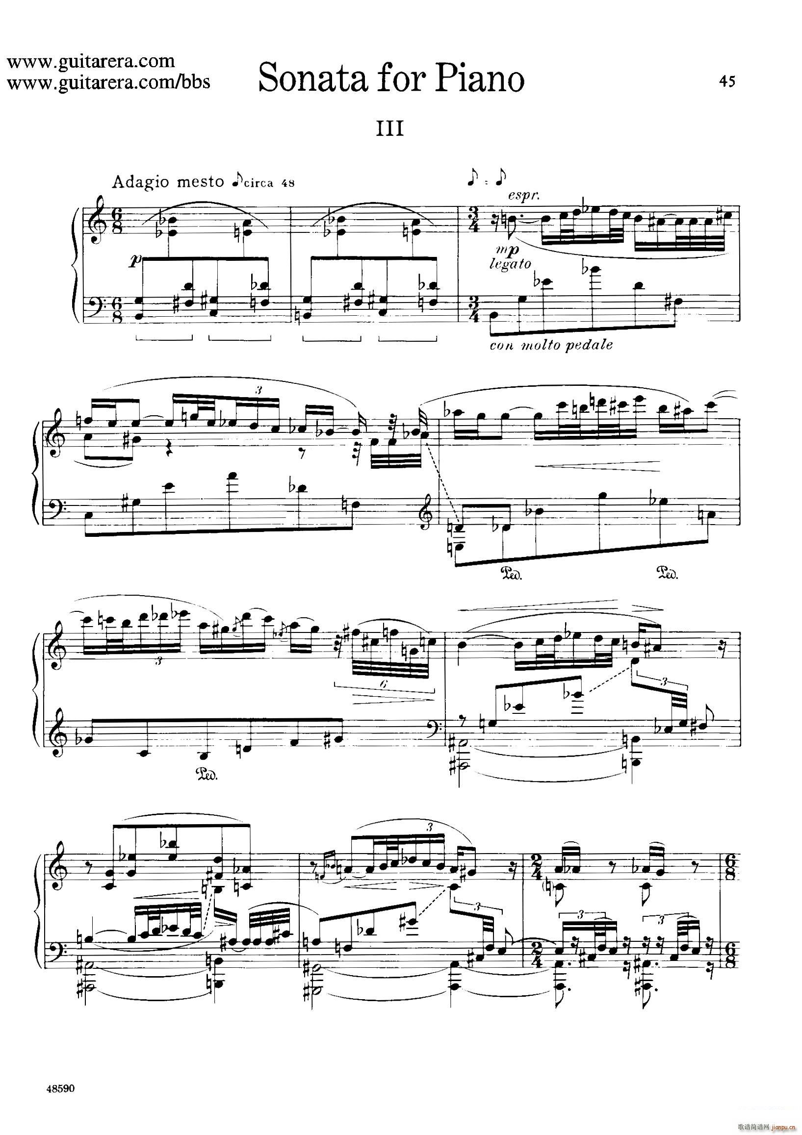 Piano Sonata Op 26(钢琴奏鸣曲 第三乐章)1