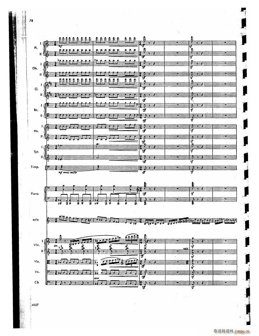 Barber op 14 Violin Concerto Score 二37
