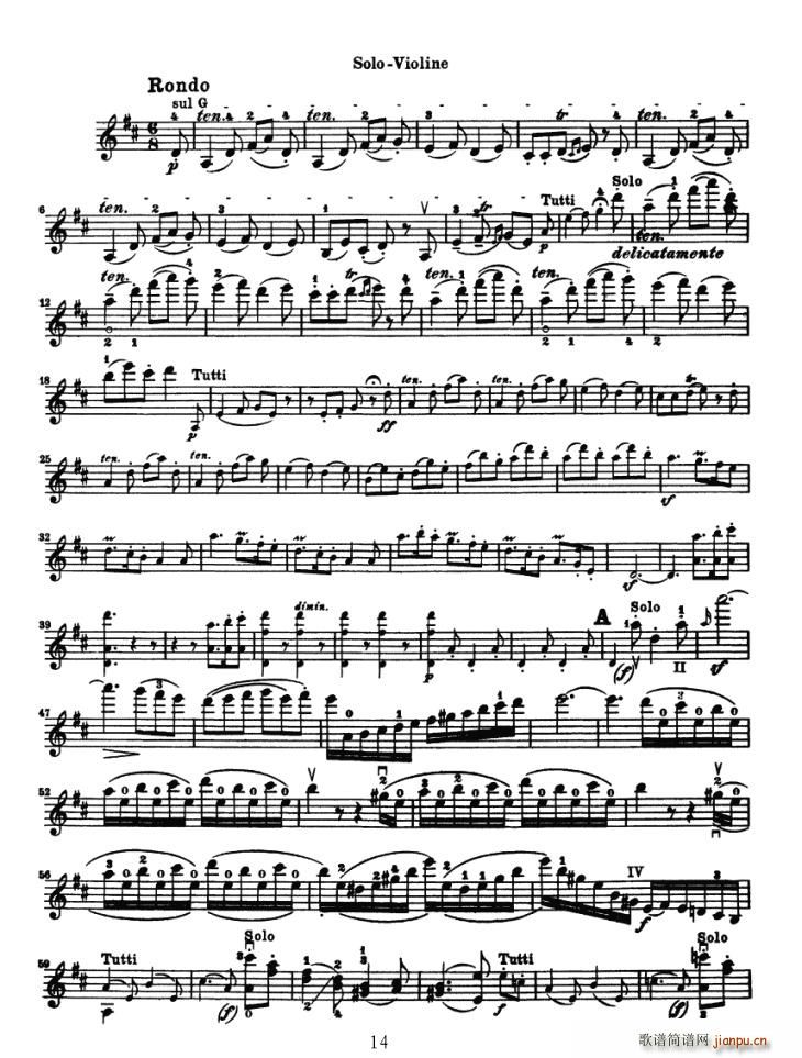 Konzert fur Violine（贝多芬小提琴协奏曲）14