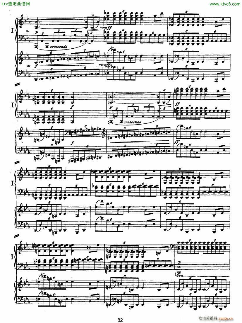 Bruckner Symphony No 4 4 hands arr 二31