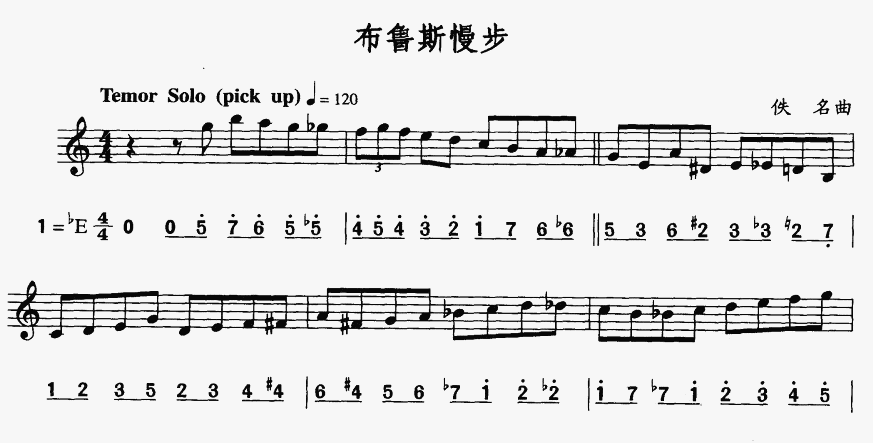 布鲁斯漫步（简线合谱）1