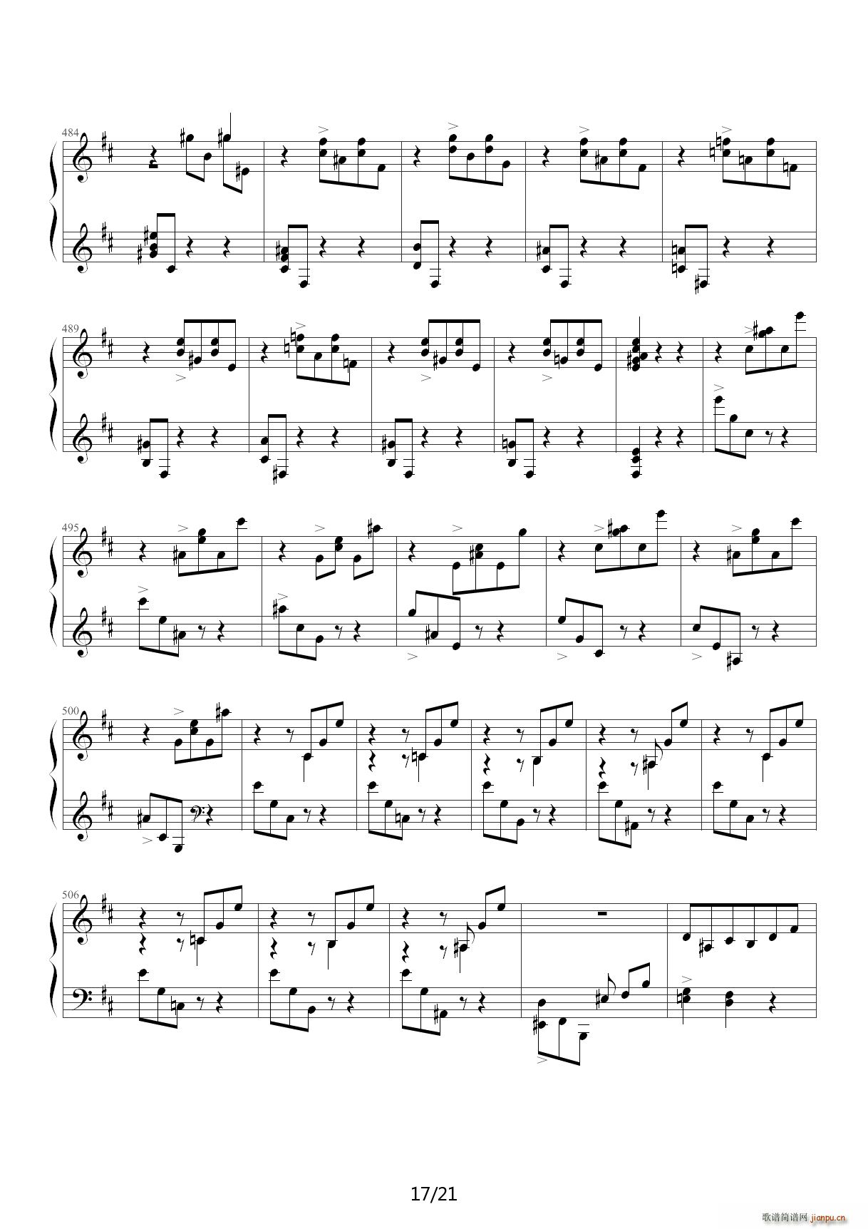 肖邦第一谐谑曲 D调17
