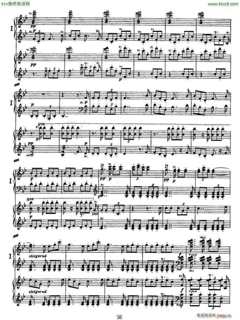 Bruckner Symphony No 4 4 hands arr 二7