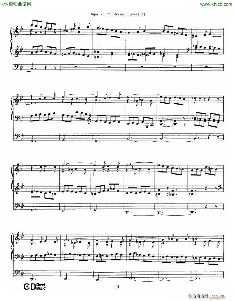 Dupré Prelude Fugue in G minor Op 7 No 314
