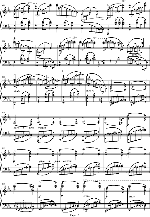 蓝色多瑙河-Schulz-Evler改编-钢琴谱(钢琴曲)-约翰・斯特劳斯15