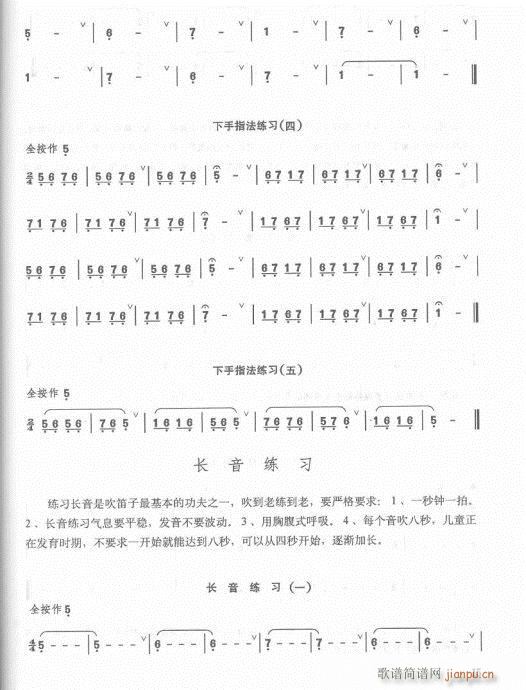 笛子入门教材  增订本目录1-2018