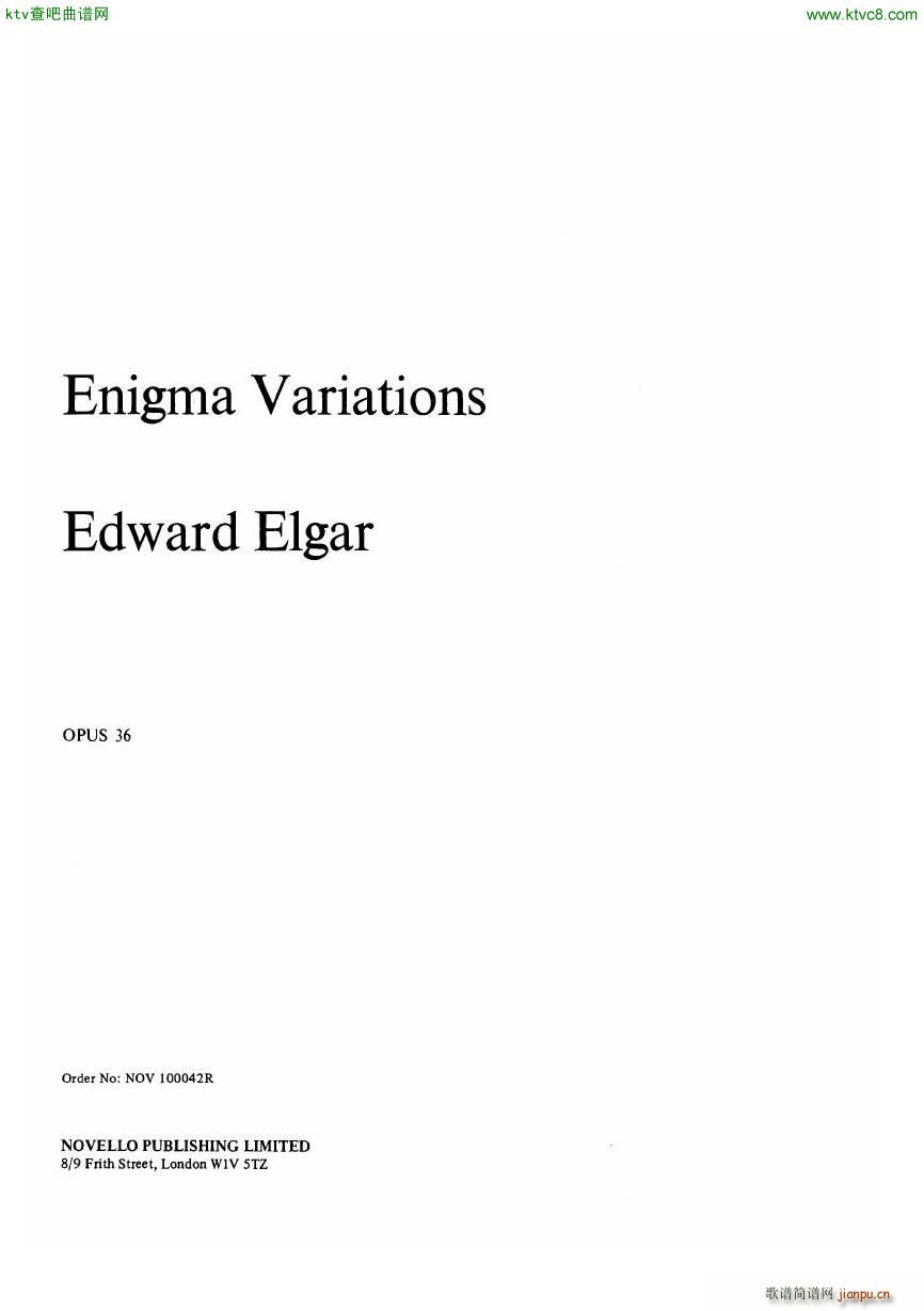 Edward Elgar Enigma Variations Op 361
