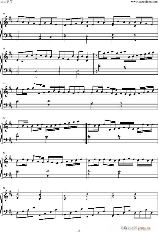 Canon in Major(卡农-简易版)_帕赫贝尔-Pachelbel2