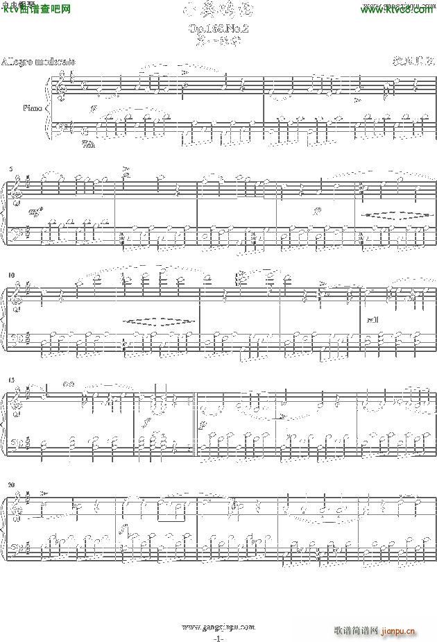 小奏鸣曲Op 168 No 2第一乐章 G调1