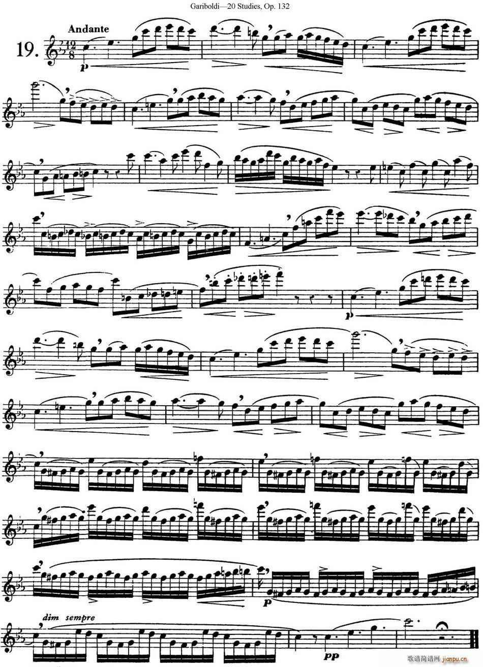 二十首练习曲作品132号之191