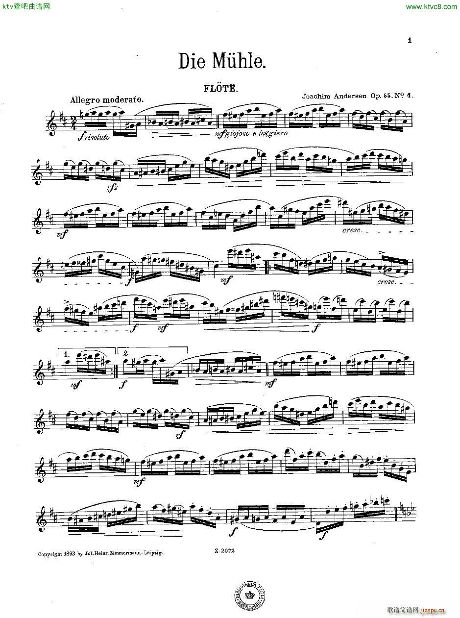 Andersen op 55 Acht Vortragsstücke fl pno26