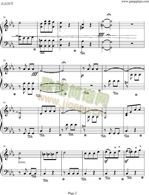 命运第一乐章钢琴独奏（Symphony Fate .No.1)2
