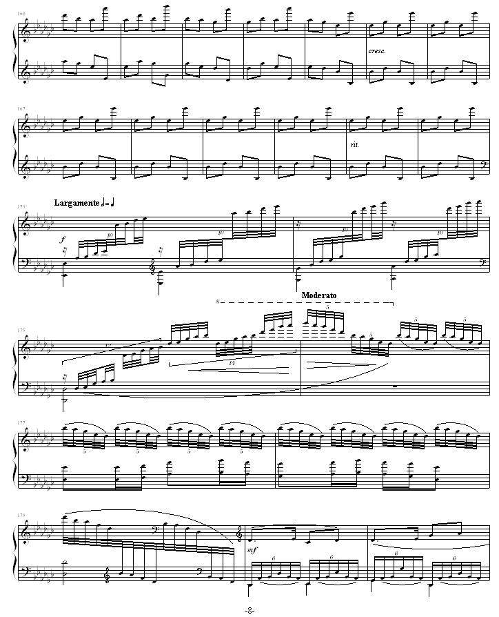 春江花月夜-钢琴谱(钢琴曲)-中国名曲8