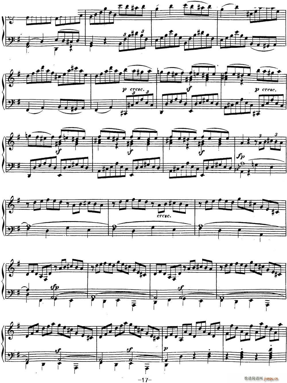 贝多芬钢琴奏鸣曲16 G大调 Op 31 No 1 G major17